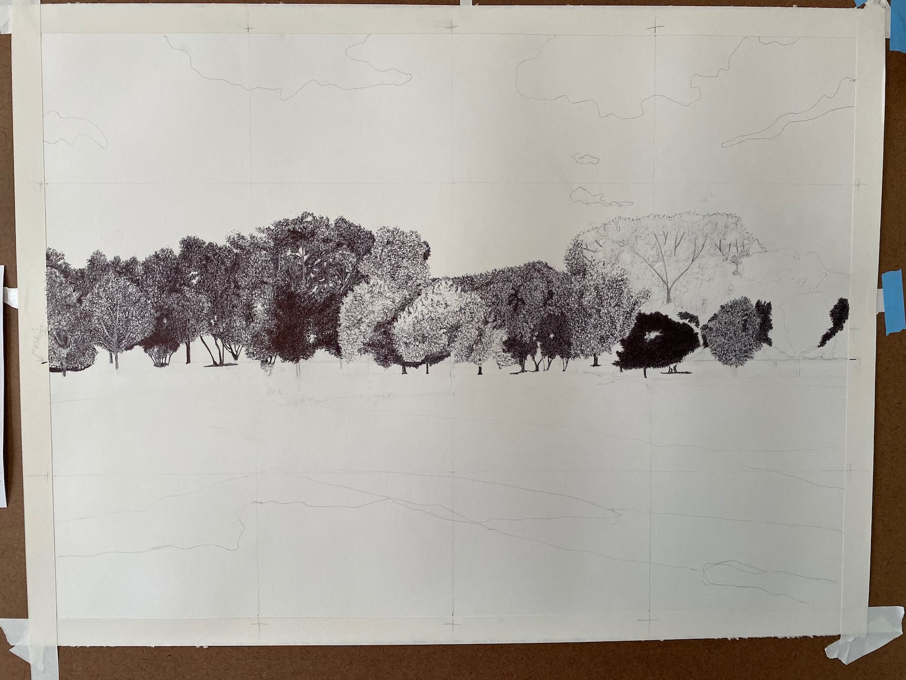 Working on the trees.